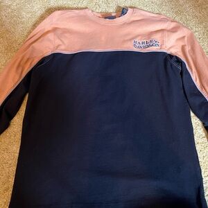 Harley Davidson Thick Longsleeve Large two tone embroidered logo 110 years